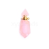 Natural Rose Quartz Perfume Bottle Pendants PW-WG37468-01-1