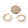 Brass Ring Stud Earrings EJEW-JE05541-2