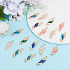 30Pcs 5 Colors Religion Alloy Enamel Connector Charms FIND-GO0001-62-4