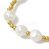 3Pcs 3 Styles 304 Stainless Steel & Resin & ABS Plastic Imitation Pearl Beaded Stretch Bracelet Sets BJEW-JB10874-5