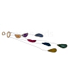 Chakra Natural Dyed Agate Piece Hanging Ornament HJEW-R126-01A-2