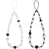 2Pcs 2 Colors Plastic Mobile Straps HJEW-GF0001-44-1