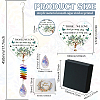 Glass Teardrop Hanging Suncatchers HJEW-WH0201-011-2