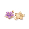 Light Gold Plated Alloy Enamel Pendants ENAM-R136-17-3