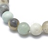 Natural Amazonite Bead Stretch Bracelets BJEW-K212-B-007-3