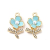 Alloy Rhinestone Enamel Pendants ENAM-K020-02D-2