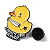 Cartoon Duck I Dont't Give A Duck Enamel Pins JEWB-F033-01B-3