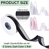 3 Rolls 3 Colors Polyester Ribbon OCOR-CY0003-55-2