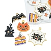 12Pcs 6 Style Halloween Theme Alloy Enamel Pendants ENAM-FS0001-46-3