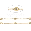 Clear Cubic Zirconia Square Link Chains CHC-G016-02G-2
