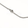304 Stainless Steel Venetian Chain Necklace Making STAS-A028-N032P-A-3