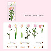 12Pcs 12 Styles Flower Paper Self-Adhesive Decorative Stickers STIC-PW0006-043A-1