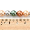 Electroplated Shell Pearl Beads Strands SHEL-F008-03B-02-4