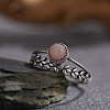 925 Sterling Silver with Natural Pink Opal Finger Rings WGB2E64-17-1