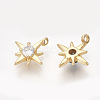 Brass Cubic Zirconia Charms KK-S350-285-2