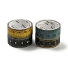 4 Rolls Retro Ruler Decorative Paper Tapes STIC-C008-01A-2