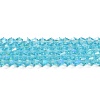 Transparent Electroplate Glass Beads Strands GLAA-F029-4mm-D20-1