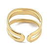 Ion Plating(IP) 304 Stainless Steel Enamel Cuff Finger Rings RJEW-L107-035G-02-3