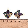 Carnival/Mardi Gras Theme Alloy Enamel & Glitter Powder Pendants ENAM-T020-53D-RS-3