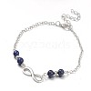 Fashion Tibetan Style Alloy Infinity Anklets AJEW-AN00071-04-1