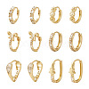 Yilisi 6Pairs 6 Styles Cubic Zirconia Hoop Earrings EJEW-YS0001-02-8