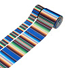 2Rolls 2 Styles Stripe Pattern Printed Polyester Grosgrain Ribbon OCOR-TA0001-37G-8