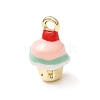Brass Enamel Pendants KK-CBA260B-14C-G-2