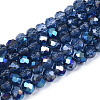 Electroplate Transparent Glass Beads Strands X-EGLA-N054-T4mm-A02-1