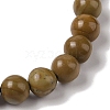 8mm Round Natural Wood Lace Stone Braided Bead Bracelets BJEW-C067-01B-17-3