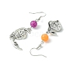 Halloween Theme Alloy & Imitation Jade Acrylic Dangle Earrings EJEW-FS00004-3