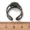 Hammered 304 Stainless Steel Cuff Ring Components SA-CBAC0DF-02B-EB-3