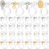 SUNNYCLUE 40Pcs 4 Styles Plastic U Type Clip-on Earring Component STAS-SC0007-60-1