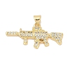 Brass Micro Pave Cubic Zirconia Pendants KK-U058-59C-G-1