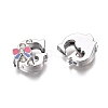 Alloy Enamel Letter Slide Charms PALLOY-K241-G-2