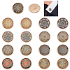   18pcs 9 style 1-Hole Zinc Brass Enamel Shank Buttons BUTT-PH0001-19-1