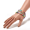 4Pcs 4 Style Handmade Polymer Clay Heishi Beads Stretch Bracelets Set BJEW-JB07511-3