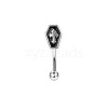 Coffin 304 Stainless Steel Black Enamel Eyebrow Barbell Rings WG95BA1-01-1