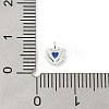 925 Sterling Silver Micro Pave Cubic Zirconia Pendants STER-Q002-02F-3