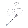 304 Stainless Steel Rosary Bead Necklaces NJEW-JN05775-3