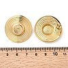 304 Stainless Steel Flat Round Stud Earrings EJEW-K268-53B-G-5