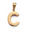 Ion Plating(IP) 304 Stainless Steel Letter Pendants STAS-H127-C-G-1