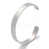 304 Stainless Steel Cuff Bangles for Women BJEW-U010-01P-1