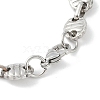 Non-Tarnish 201 Stainless Steel Coffee Bean Chain Bracelets for Women Men BJEW-I316-06P-3