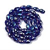 Transparent Electroplate Glass Beads Strands EGLA-N013-T10mm-B07-2