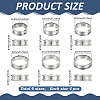 24Pcs 6 Styles 201 Stainless Steel Grooved Finger Ring Settings STAS-ME0003-12P-2