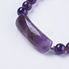 Natural Amethyst Stretch Bracelets BJEW-F308-34B-3