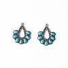 Synthetic Turquoise Pendants PALLOY-N157-036-1