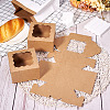 Square Paper Biscuit Boxes with Lace Edged Square Clear Window CON-TAC0001-12A-02-5