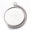 Rotatable Tibetan Style Alloy Pendant Cabochon Settings X-PALLOY-S087-012P-2