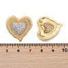 Brass Micro Pave Clear Cubic Zirconia Stud Earrings EJEW-C134-01G-5